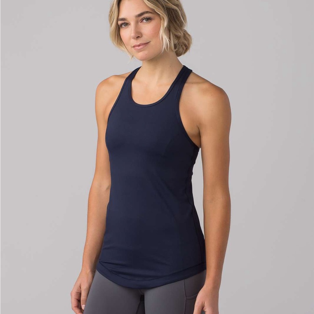 Lululemon navy Final Lap tank